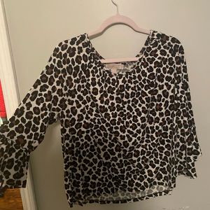 Leopard print shirt.